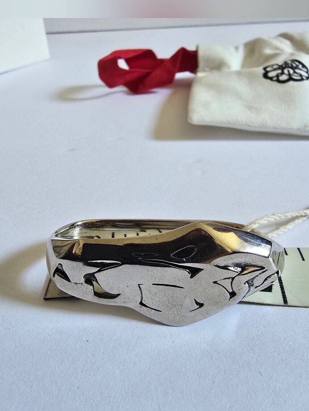 Alexander McQueen Men's Ring Silver Size M - Picture 8 of 8